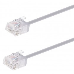 POWERTECH καλώδιο δικτύου CAB-N438, Cat 6A U/UTP, ultra slim, copper, 500MHz, 0.25m, γκρι