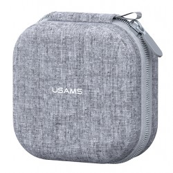 USAMS θήκη οργάνωσης ακουστικών Bluetooth ZB351, 9.5x9.5x5cm, γκρι