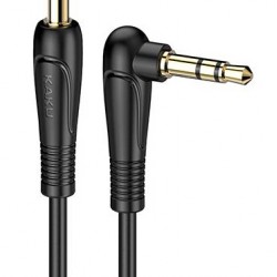 KAKUSIGA καλώδιο ήχου 3.5mm KSC-521, AUX, 90°, HiFi 1m, μαύρο
