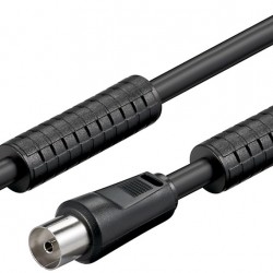 Καλώδιο RF 1.5m Μαύρο Φερρίτη