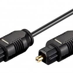 GOOBAY καλώδιο ήχου Toslink 50447, gold plated, 2.2mm, 2m, μαύρο