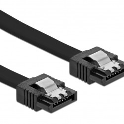 POWERTECH καλώδιο SATA III CAB-W050, 6 Gb/s, 0.50m, μαύρο