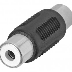POWERTECH αντάπτορας RCA θηλυκό σε θηλυκό CAB-R021, μαύρος