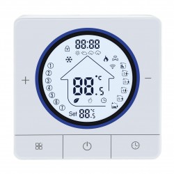 Smart θερμοστάτης αερίου BHT-800WM-GCLW, WiFi, επιτοίχιος, λευκός