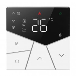 Smart θερμοστάτης πετρελαίου BHT-15GBLW, WiFi, χωνευτός, μαύρος