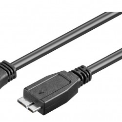 GOOBAY καλώδιο USB 3.0 σε USB 3.0 micro Τype B 95169, 15W, 5Gbps, 1m, μαύρο