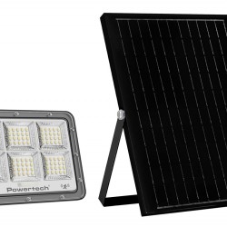 POWERTECH LED ηλιακός προβολέας PT-1458 με τηλεχειριστήριο, αισθητήρας κίνησης, 180W, 4000K, 2000lm, IP66