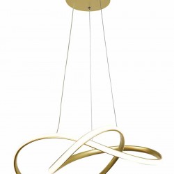 POWERTECH LED φωτιστικό οροφής HLL-0208, 48W, 4000K, Φ50cm x 120cm, χρυσό