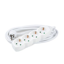 Technik Πολύπριζο 4 Θέσεων 1,5mm2 Λευκό 3m