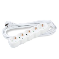 Technik Πολύπριζο 5 Θέσεων 1,5mm2 Λευκό 3m