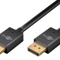 GOOBAY καλώδιο DisplayPort 77443, 8K/120Hz, 40 Gbps, 2m, μαύρο