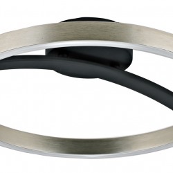 POWERTECH LED φωτιστικό οροφής HLL-0200, 29W, 4000K, Φ38x10cm, ασημί/μαύρο