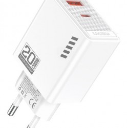 KAKUSIGA φορτιστής τοίχου KSC-1239, USB & USB-C, 20W, λευκός
