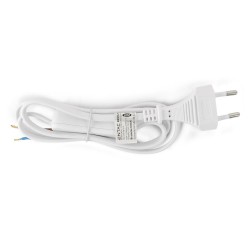 Entac Rewireable Καλώδιο 2G0.75 με Διακόπτη ON/OFF Λευκό 1m