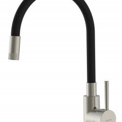 BRUNO μπαταρία πάγκου κουζίνας BRN-0263, αναμεικτική, μαύρη/ασημί