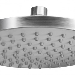 BRUNO κεφαλή ντους BRN-0267, πλαστική, στρογγυλή, Φ 20cm, ασημί