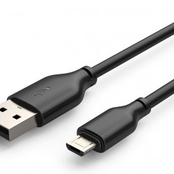 CABLETIME καλώδιο micro USB σε USB CT-C165-05G, 2.4A, 480Mbps, 0.25m, μαύρο