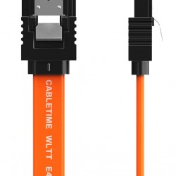 CABLETIME καλώδιο SATA III CT-SATA3, 6Gbps, 0.50m, πορτοκαλί