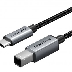 CABLETIME καλώδιο USB-C σε USB Type B CT-CMBM1, 480Mbps, 1.5m, μαύρο