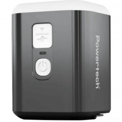 POWERTECH μίνι τρόμπα PT-1554 με φακό, 5W, επαναφορτιζόμενη, μαύρη