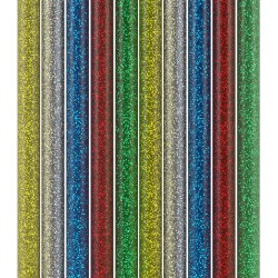 GOOBAY ράβδοι σιλικόνης 77855, Φ11mm x 200mm, glitter διάφορα χρώματα, 10τμχ