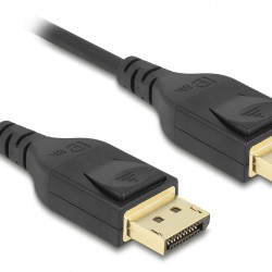 DELOCK καλώδιο DisplayPort 85660, certified, 8K/60Hz, 32.4 Gbps, 2m, μαύρο