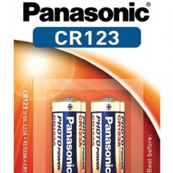 PANASONIC μπαταρίες λιθίου CR123, 3V, 2τμχ