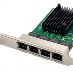 POWERTECH κάρτα επέκτασης PCIe σε 4x RJ45 GbE ST708, RTL8111F & ASM1184