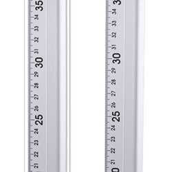 MP μεταλλικός χάρακας PA004, 50cm, ασημί