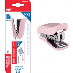MP mini συρραπτικό PA636P με ανταλλακτικά, 24/6 - 26/6, 10 φύλλα, ροζ