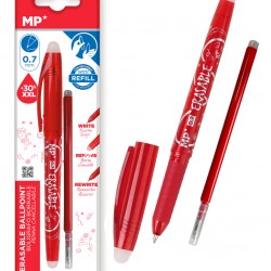 MP στυλό διαρκείας PE217R με ανταλλακτικό μελάνι, erasable, 0.7mm, κόκκινο