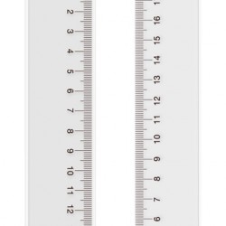 MP πλαστικός χάρακας PL022, 20cm, διάφανος