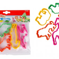 MP σετ καλούπια πλαστελίνης PY056, zoo animals, 3+ ετών, 6τμχ