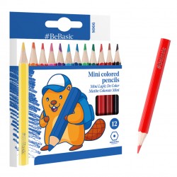 BEBASIC χρωματιστές ξυλομπογιές S066, εξάγωνες, 12τμχ