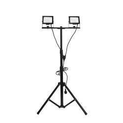 Avide LED Προβολέας Εργασίας Slim SMD 2x30W NW 4000K με Τρίποδο & Υποδοχή Αισθητήρα PIR