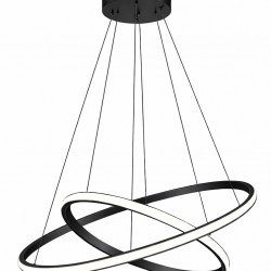 POWERTECH LED φωτιστικό οροφής PT-1529, 60W, 4000K, Φ80x120cm, μαύρο