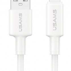 USAMS καλώδιο Lightning σε USB SJ762, 2.4A 12W, 480Mbps, 1m, λευκό