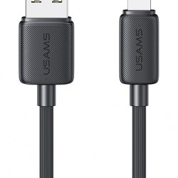 USAMS καλώδιο Lightning σε USB US-SJ694, 2.4A, 480Mbps, 2m, μαύρο