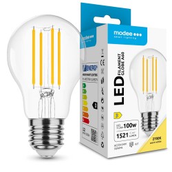 Modee LED Λάμπα Filament Globe A60 11.2W E27 2700K 1521lm ERP