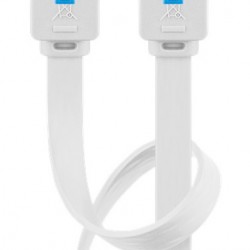 GOOBAY καλώδιο δικτύου 96303, CAT 6A U/UTP, flat, 500MHz, Copper, 0.5m, λευκό