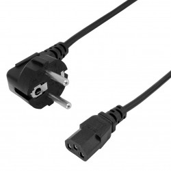 POWERTECH καλώδιο τροφοδοσίας CAB-P043, 3x 0.75mm², copper, 1.5m, μαύρο