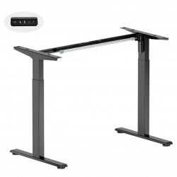 BRATECK σκελετός ηλεκτρικού γραφείου S22-22D, 1020~1400x600x700~1150mm, μαύρο