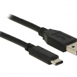 DELOCK USB Καλώδιο από USB 3.1 Type-A σε USB Type-C, Black, 1m
