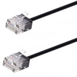 POWERTECH καλώδιο δικτύου CAB-N428, Cat 6A U/UTP, ultra slim, copper, 500MHz, 1.5m, μαύρο