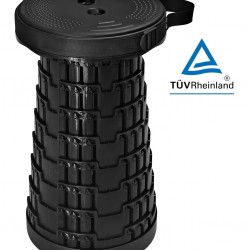 HOME USE πτυσσόμενο καρεκλάκι HUH-0262 με μαξιλάρι, αντοχή έως 250kg, 25.5x45.5cm, μαύρο