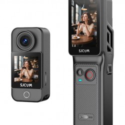 SJCAM action camera C400 με ασύρματο χειριστήριο, 16MP/4K, WiFi, αδιάβροχη θήκη, μαύρη