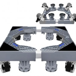 HOME USE βάση λευκών συσκευών HUH-0265 με ρόδες, ρυθμιζόμενη 42-66cm, έως 250kg, γκρι