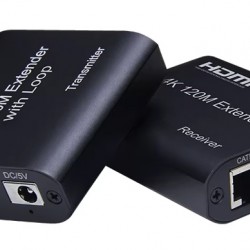 POWERTECH HDMI video extender CAB-H195 μέσω καλωδίου RJ45, 4K/30Hz, με loop, έως 120m