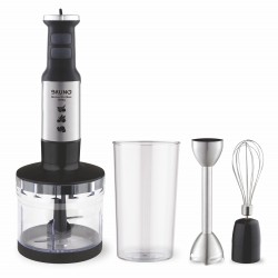 BRUNO ραβδομπλέντερ BRN-0250, 1700W Σετ 3 σε 1, ρυθμιζόμενη ταχύτητα, 4 λεπίδες, inox-μαύρο