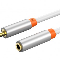 CABLETIME καλώδιο προέκτασης ήχου 3.5mm CT-AV311-P12G, gold plated, 0.5m, λευκό